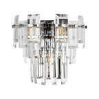 Regent Laure 2 Light 270mm Wall Light - Polished Nickel / Clear