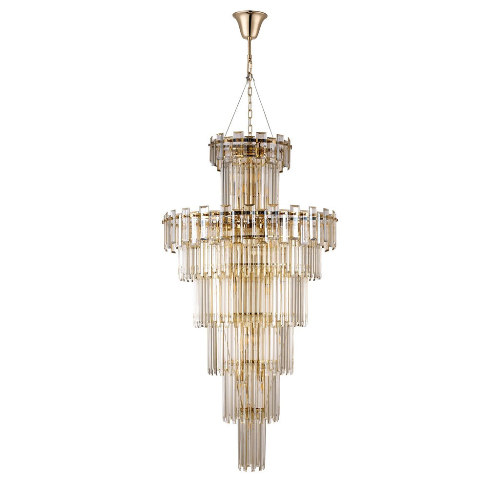 Regent Laure 32 Light Tall Pendant Chandelier 810mm - French Gold / Champagne