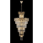 Regent Laure 32 Light Tall Pendant Chandelier 810mm - French Gold / Clear