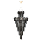 Regent Laure 32 Light Tall Pendant Chandelier 810mm - French Gold / Smoke