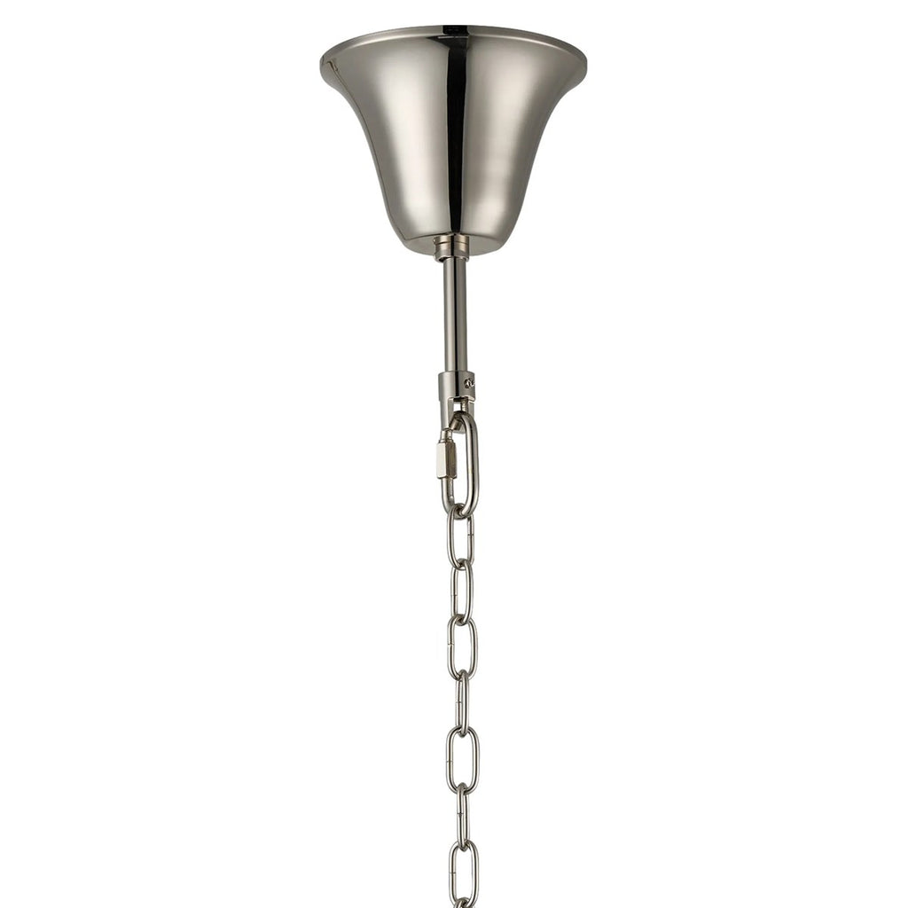 Regent Laure 32 Light Tall Pendant Chandelier 810mm - Polished Nickel / Champagne