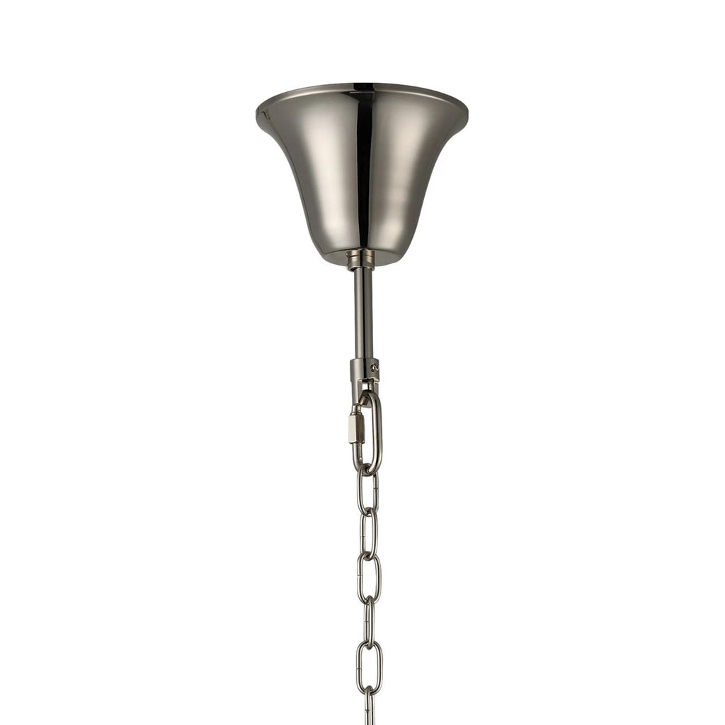 Regent Laure 32 Light Tall Pendant Chandelier 810mm - Polished Nickel / Smoke