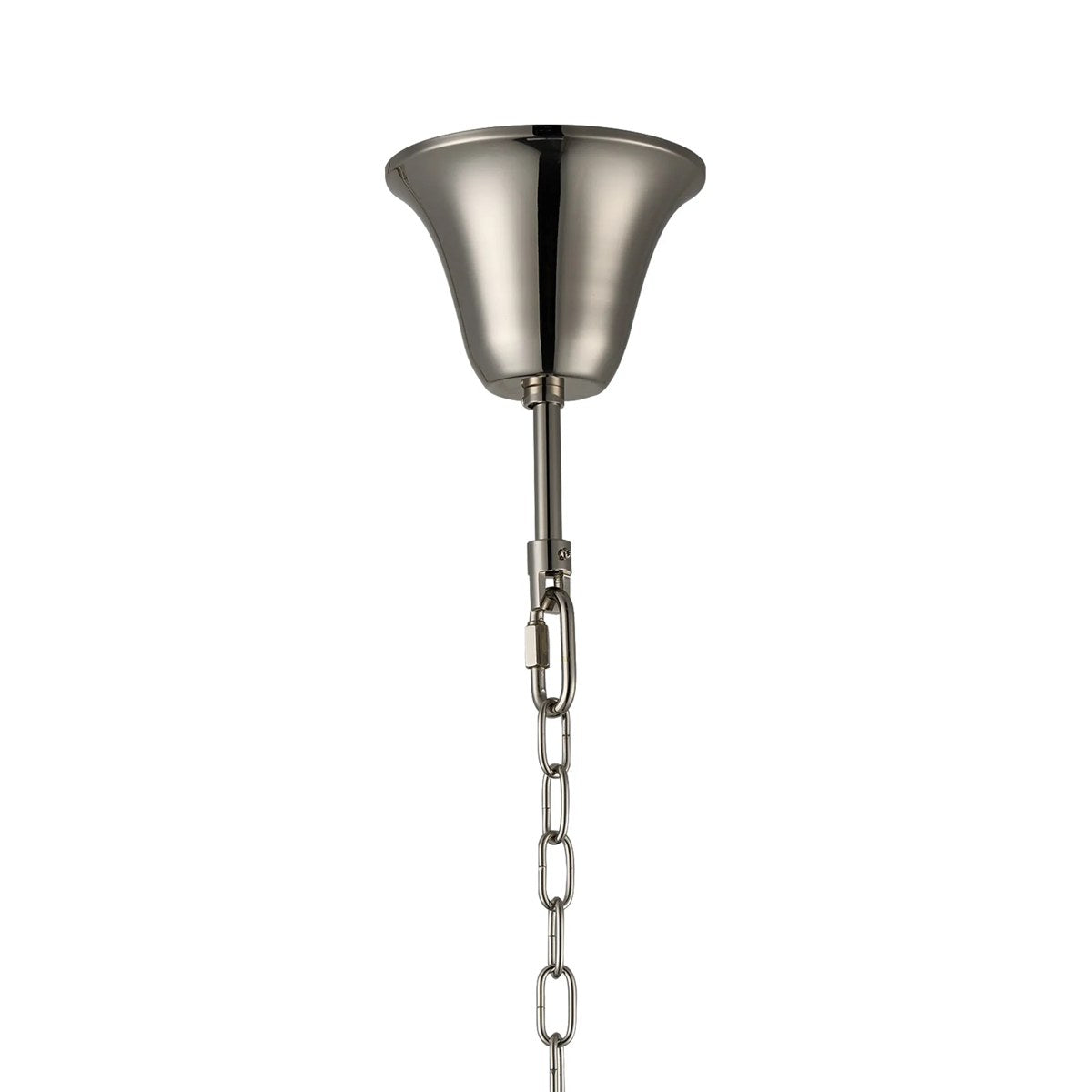 Regent Laure 32 Light Tall Pendant Chandelier 810mm - Polished Nickel / Smoke