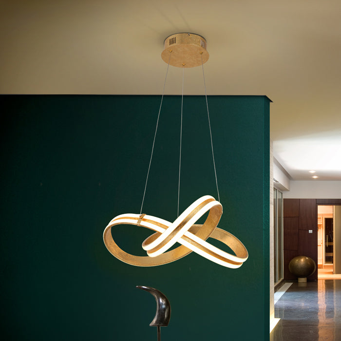Schuller Lazas Pendant Light in Gold Leaf