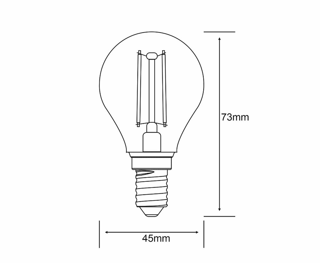 Golf Ball E14 LED Bulb 4Watt Warm White Dimmable 
