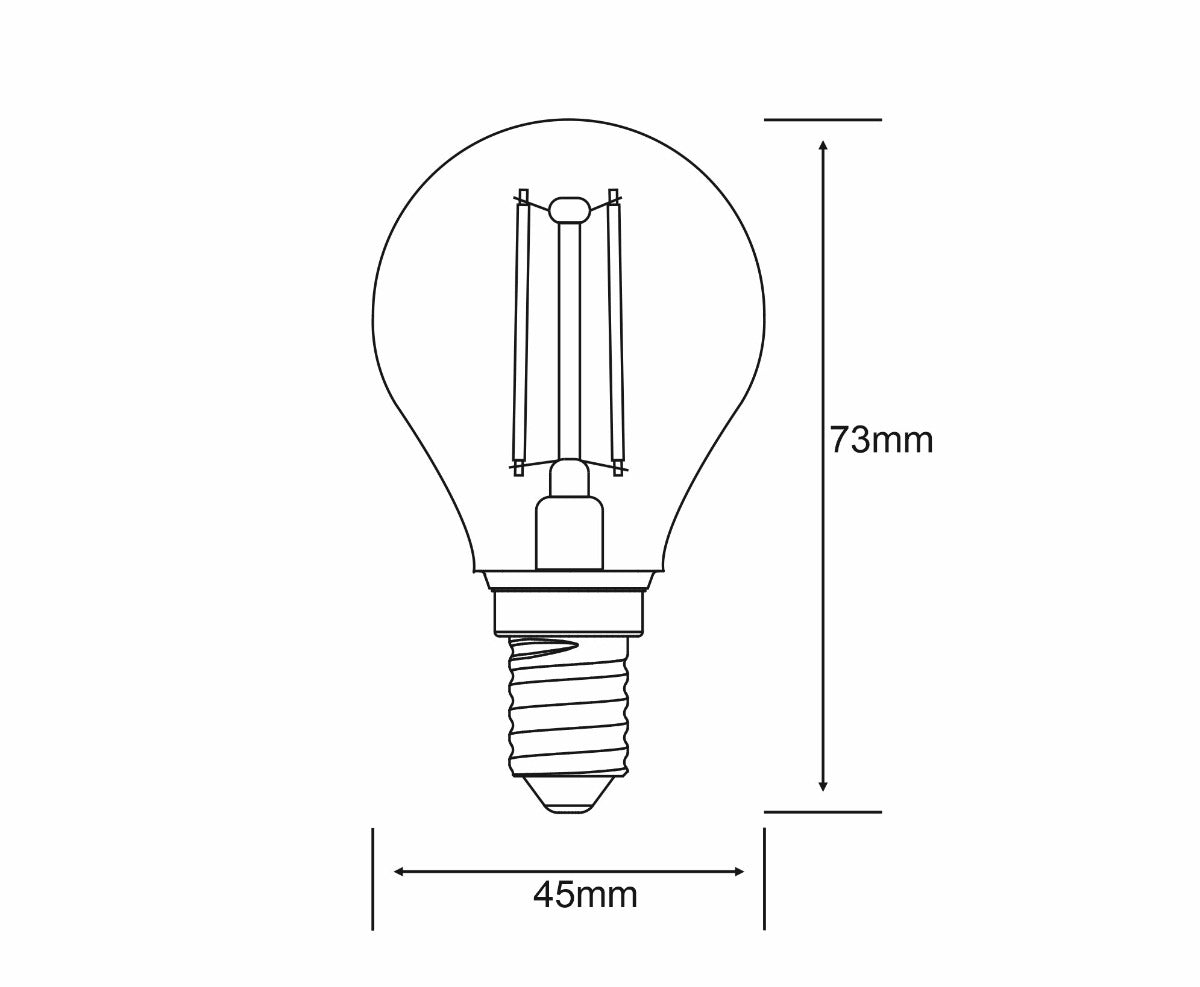 Golf Ball E14 LED Bulb 4Watt Warm White Dimmable 