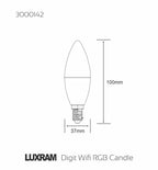 Candle E14 LED Smart Light Bulb 5Watt Tuneable White 2700K-6500K Dimmable