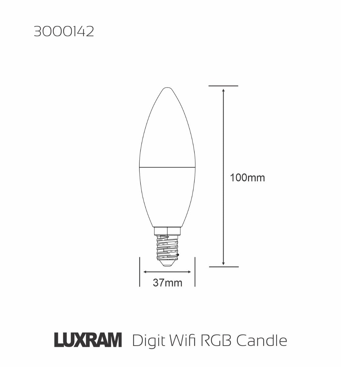 Candle E14 LED Smart Light Bulb 5Watt Tuneable White 2700K-6500K Dimmable