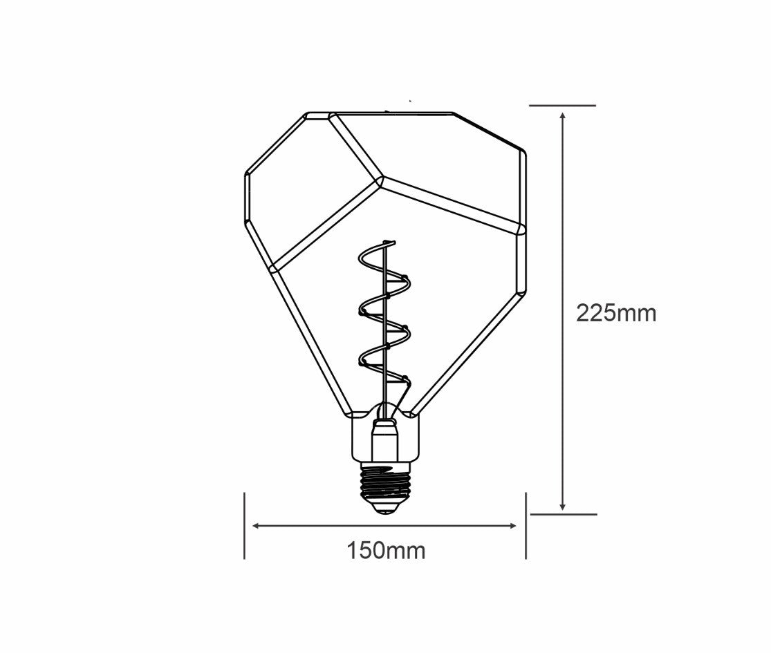E27 LED Smoke Bulb 4Watt Extra Warm White 2100K Type E Dimmable