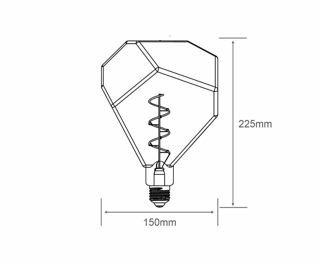 E27 LED Amber Bulb 4Watt Extra Warm White 2100K Type E Dimmable