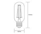 Vintage Tubular E27 LED Bulb 4Watt Warm White 2700K Dimmable