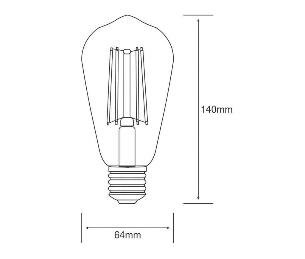 Vintage E27 LED Bulb 4Watt Extra Warm White 2200K Non-Dimmable