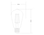 Vintage E27 LED Bulb Extra Warm White 2200K 6.5Watt Dimmable