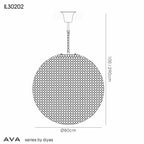 Diyas Ava 12 Light Pendant Light in Polished Chrome with Crystal
