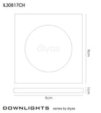 Diyas Shallow Square Rim in Clear Crystal - RIM ONLY