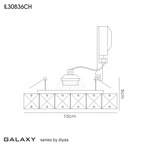 Diyas Galaxy Round Recessed Downlight in Polished Chrome with Crystal