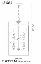 Diyas Eaton 6 Light Pendant Light in Polished Chrome