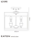 Diyas Eaton 12 Light Ceiling Lantern in Polished Chrome