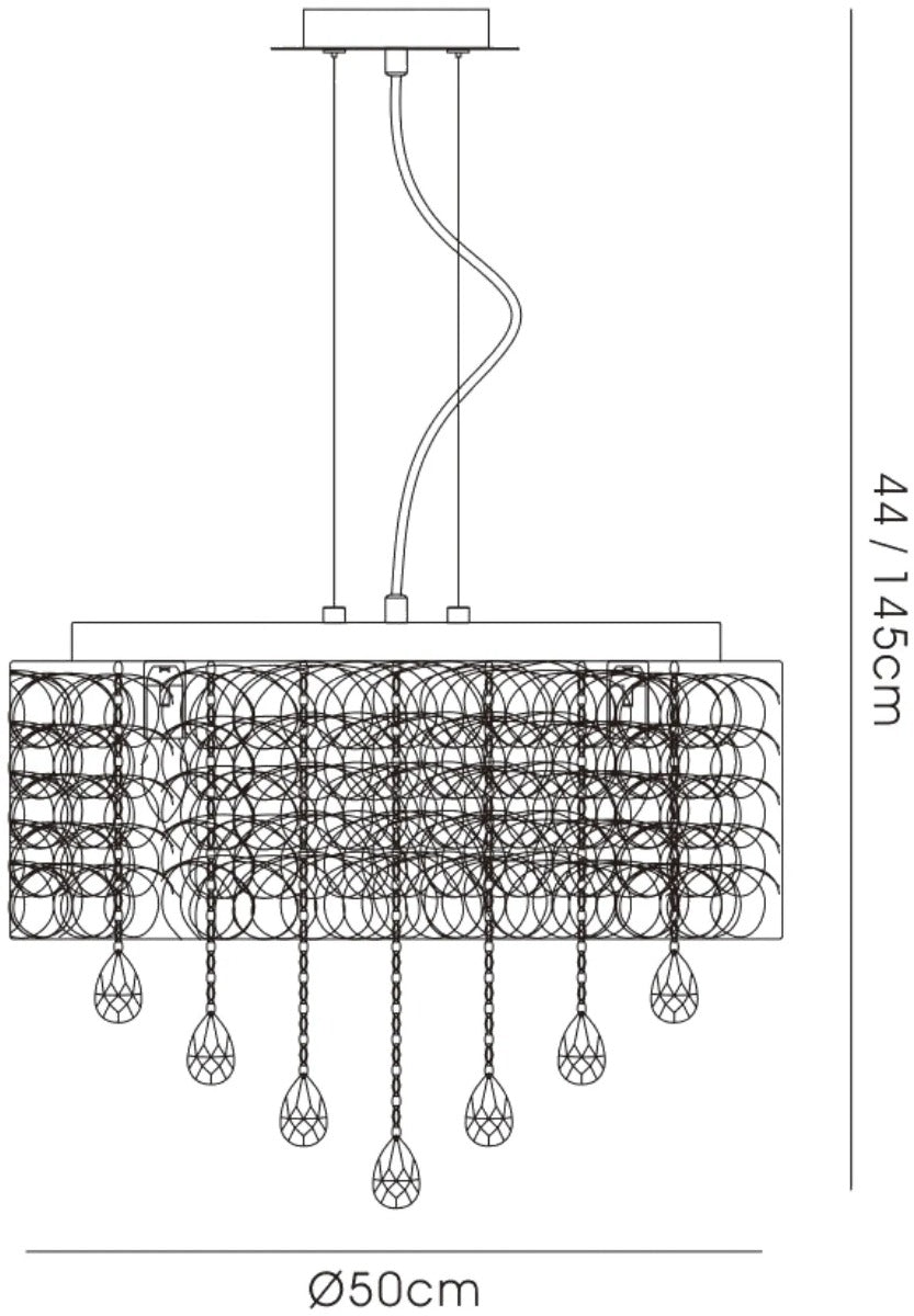Diyas Adeline 6 Light Pendant Light in Polished Chrome with Crystal