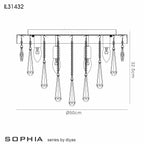 Diyas Sophia 8 Light Ceiling Light in Polished Chrome with Crystal
