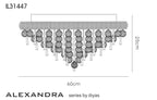 Diyas Alexandra 9 Light Ceiling Light in Polished Chrome with Crystal