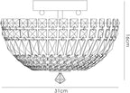 Diyas Georgina 4 Light Flush Ceiling Light in Polished Chrome with Crystal
