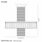 Diyas Ophelia 5 Light Semi Flush Ceiling Light in Polished Chrome with Crystal