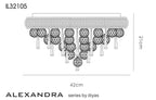Diyas Alexandra 6 Light Ceiling Light in Gold with Crystal