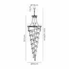 Diyas Alexandra 63 Light Spiral Pendant Light in Gold