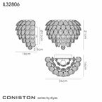 Diyas Coniston Single Wall Light in Polished Chrome with Crystal