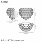 Diyas Coniston Single Wall Light in Gold with Crystal