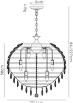 Diyas Coniston 12 Light Pendant Light in Polished Chrome