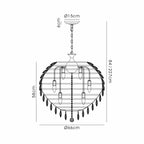 Diyas Coniston 12 Light Pendant Light in Antique Brass