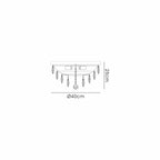Diyas Coniston 3 Light Flush Ceiling Light in Antique Brass