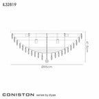 Diyas Coniston 15 Light Round Flush Ceiling Light in French Gold with Crystal