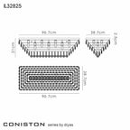 Diyas Coniston 11 Light Linear Bar Flush Ceiling Light in Polished Chrome with Crystal