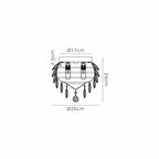 Diyas Coniston 3 Light Ceiling Light in Polished Chrome IP44