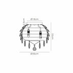 Diyas Coniston 5 Light Ceiling Light in Antique Brass IP44