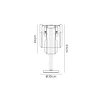 Regent Fontainebleau 3 Light Table Lamp in Brass with Clear Sculpted Glass
