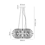 Regent Seyne 12 Light Pendant Light in French Gold with Crystal