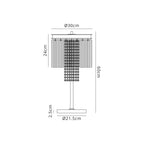 Regent Brittany 6 Light Table Lamp in Brown Oxide