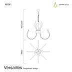 Mantra Versailles LED Polished Chrome Pendant