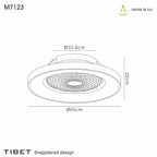 Mantra Tibet Ceiling Fan & Dimmable LED Light White. 5 Years Warranty. Remote Control, App & Alexa/Google Voice Control