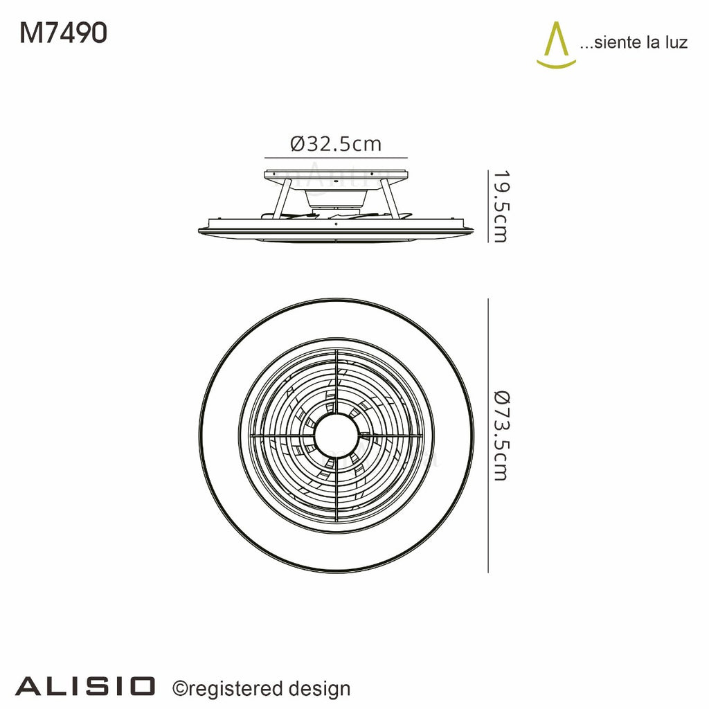 Mantra Alisio XL White Ceiling Fan 95W LED Light Dimmable Remote Controlled