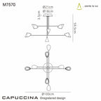 Mantra Capuccina 8 Light Fixed Pendant White