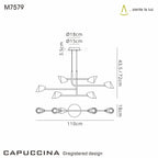Mantra Capuccina 6 Light Linear Pendant Black