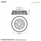 Mantra Indonesia Mini Ceiling Fan & Dimmable LED Light Beige Rattan 5 Years Warranty. Remote Controlled.