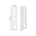 Regent Stenay 609mm 2 Light IP54 Flush Wall Light in Anthracite with Clear Glass