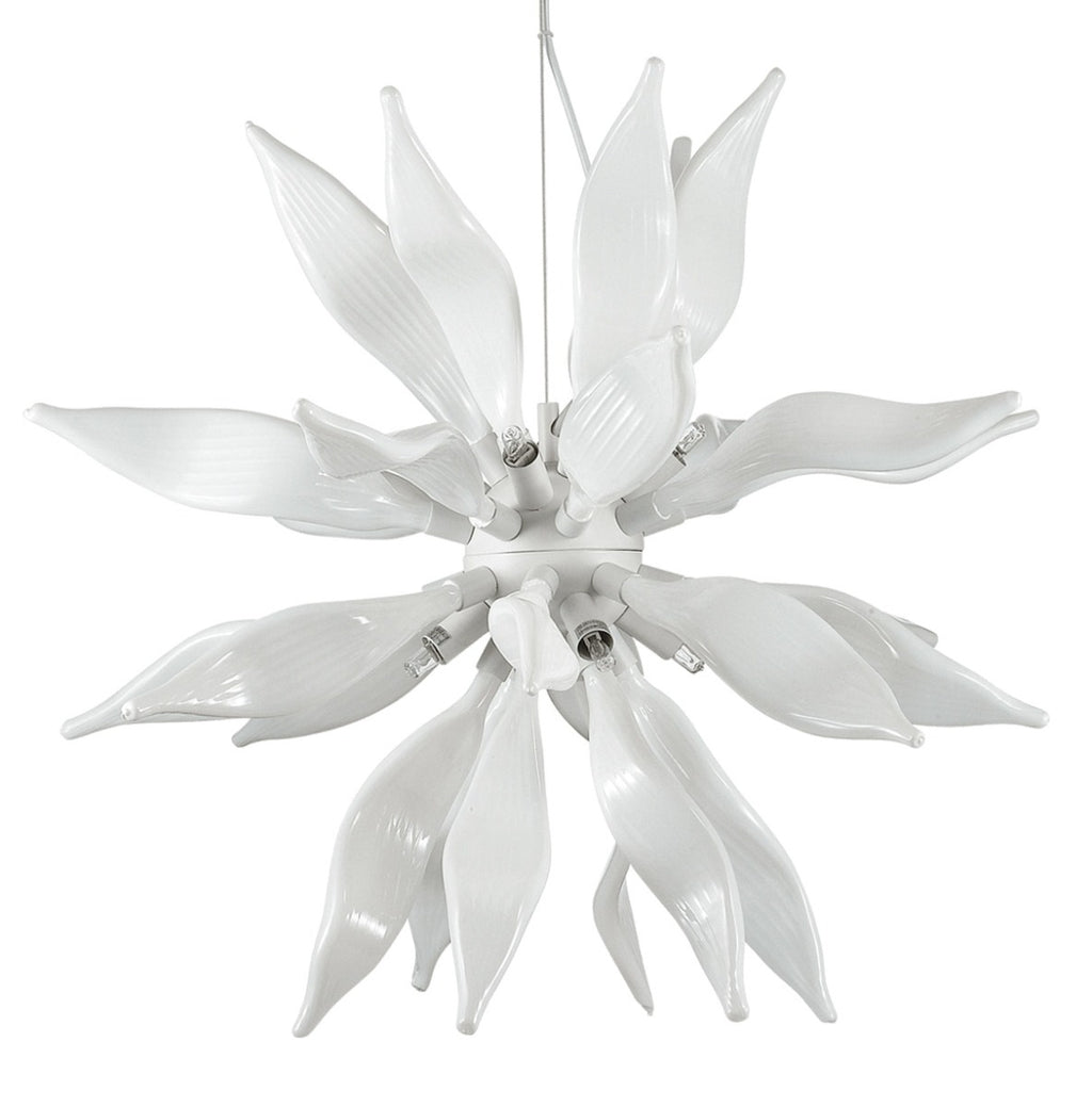 Ideal Lux White Leaves Hanging Ceiling Light SP8 111957