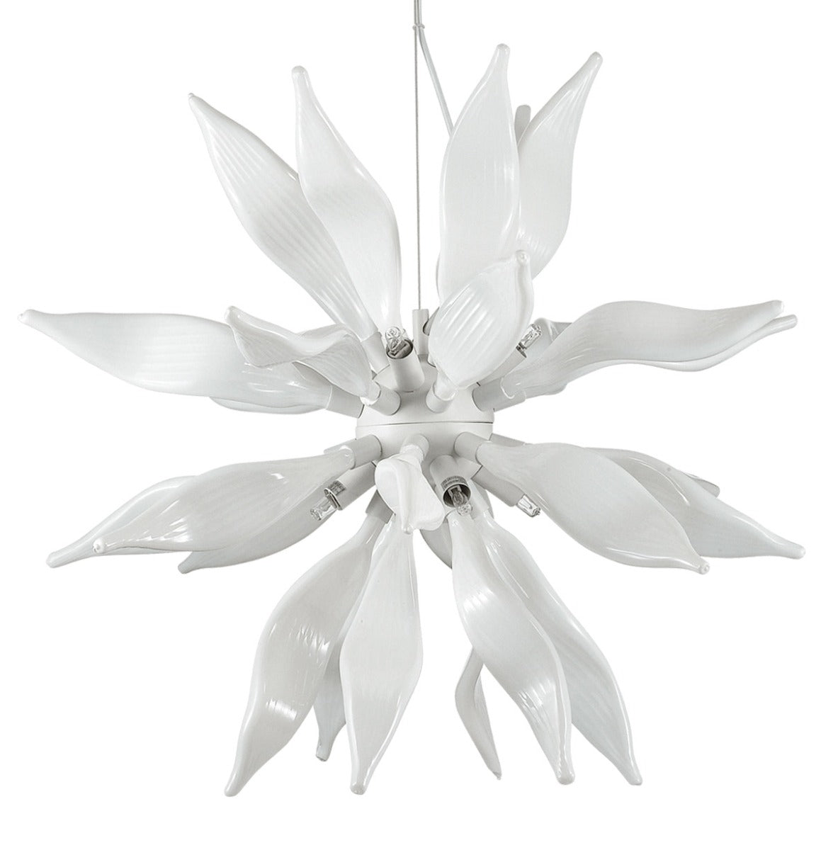 Ideal Lux White Leaves Hanging Ceiling Light SP8 111957